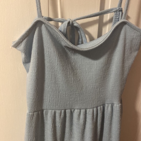 NWOT Nasty Gal baby blue open back tiered maxi dress - Picture 6 of 9